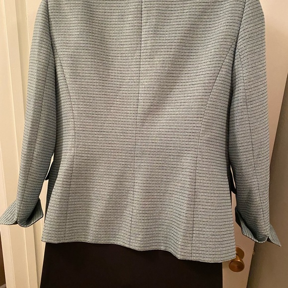 Evan-Picone suit jacket black and aqua blue size 18 - Picture 3 of 7